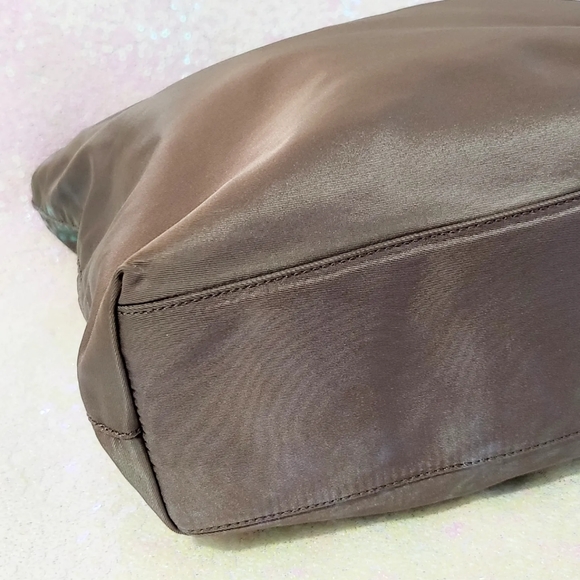 SOLD Authentic PRADA Green Nylon Tote Hand Bag Purse (Army Green) - Picture 3 of 7